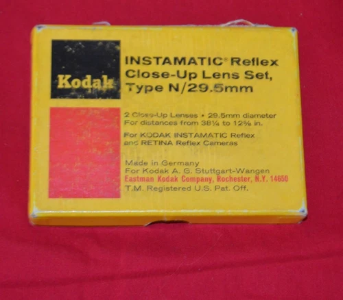 Vintage Kodak Camera Instamatic Reflex Close Up Lens Set Type N/29.5mm