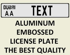 Dubai European Euro License Plate Number Tag Custom Customized Your Text Ver2