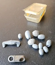 MUSTAD AND SON MADE IN NORWAY. FISHING WEIGHTS. VINTAGE 12PCS