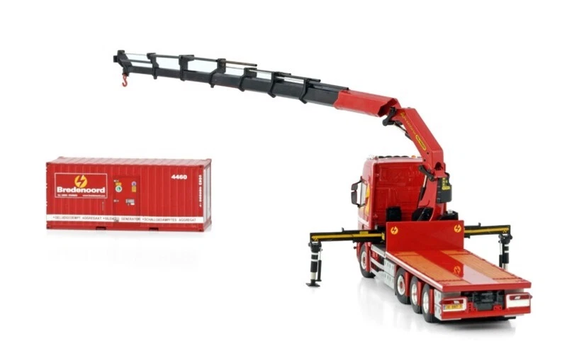 WSI 1/50 SCANIA コンテナ+ Palfinger WSI 1/50 SCANIA S HIGHLINE CS20H 8X4 RIGED FLATBED +
