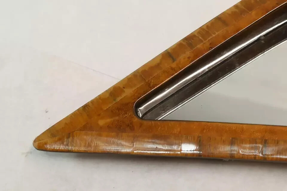91 Bentley Turbo R Rear Left Side Interior Quarter Panel Mirror Wood Trim OEM