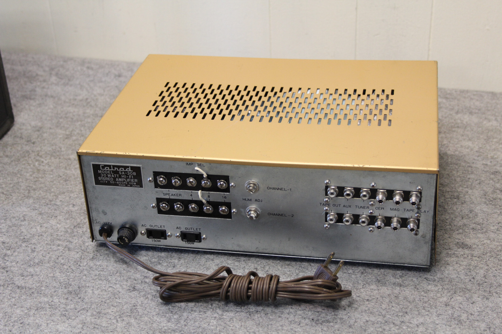 vintage Calrad SA30B Tube Stereo Integrated Amplifier 6BM8 12AX7 eBay