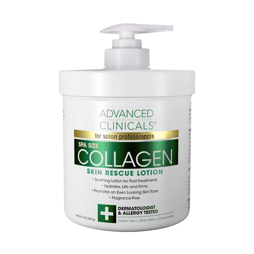 New Advanced Clinicals Collagen Skin Rescue Lotion Hydrating 16 oz (Pack of 2) - Image 3 of 4