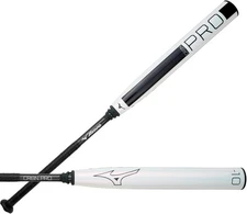 New Mizuno F25 CRBN PRO Fastpitch Softball Bat White/Black