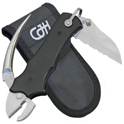 CJH Segler-Tool Seglermesser 3 Funktionen Alu Heft Zange Marlspieker Nylonetui