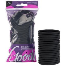 Goody Ouchless Hair Elastics   No Pull, 70 Count Pack of 1 , Black