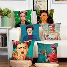 Frida Kahlo Printed Pillow Linen Pillow Cover Cushions Case Square Cover 45x45cm