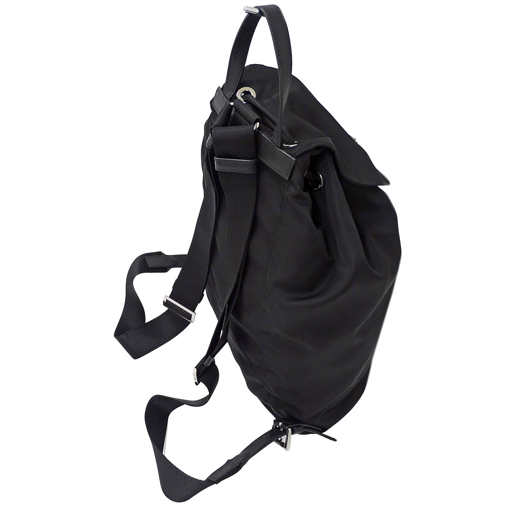 PRADA Bag Women s Brand Rucksack Backpack Nylon Black 1BZ032 Black Logo Stylish thumbnail 4