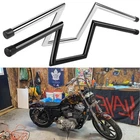 1" Drag Z Bars Rise 8" 10" Ape Hanger Handlebar For Harley Sportster XL 883 1200