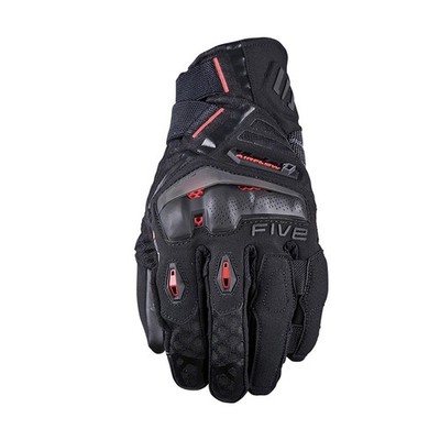 Motorradhandschuhe Für Herren Touring Five TFX1 Airflow Kurz Schwarz/Rot 81344