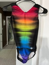 GK Elite Gymnastics Leotard Rainbow, Size AXS