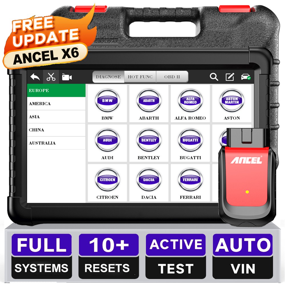 ANCEL X6 KFZ OBD2 Scanner Diagnosegerät Auto All System 10 Service Funktion IMMO - Image 7
