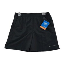 Columbia PFG Shorts Boys XL 18/20 Black Backcast II Omni-Shade Swim Trunks Board