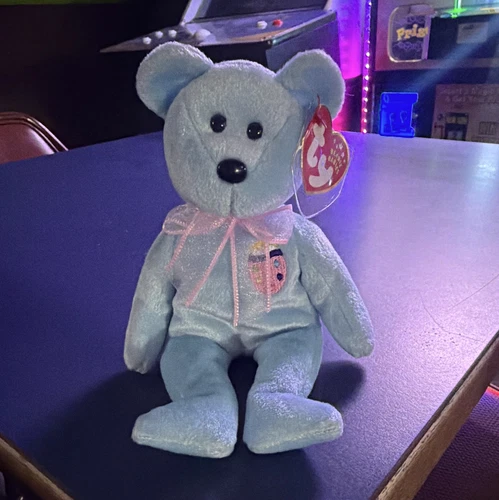 Ty Beanie Babies Eggs II Blue Bear Plush Vintage 2001 Ages 3-5 Years
