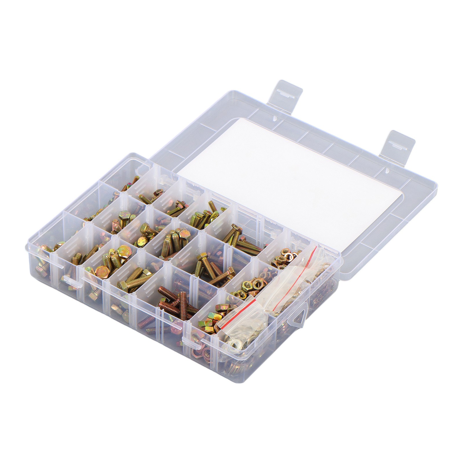 720PCS M6 M5 M4 Bolts and Nuts Assortment Kit Grade 8.8 Alloy Steel Hex 15 Sizes