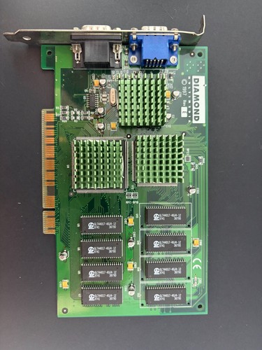 Diamond Monster 3D PCI 3Dfx Voodoo 1 4MB with passthrough VGA cable Tested