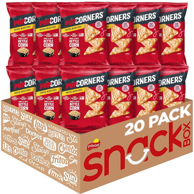 Popped Corn Snacks, Kettle Corn, 1 Ounce (Pack of 20) (Packaging May Vary)