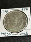 1878 P  Morgan Silver Dollar Reverse = 8 Tail Feathers Low Mint 749.500 Rare!