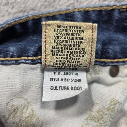 BKE Culture Boot Jeans Womens 31 Stretch Distressed Embroidered Pockets Denim - Picture 7 of 11