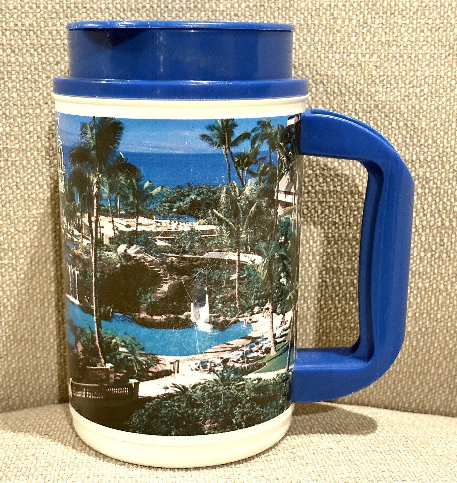 Vintage 2002 Maui Marriott Resort Hawaii Whirley Insulated Plastic Coffee Mug