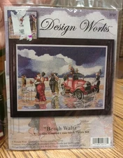 NEW Design Works Counted Cross Stitch Kit 2837 Beach Waltz Ronald West 9.5x12.5"
