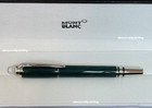Montblanc Green Resin Fountain Pen Silver Trim Luxury Executive VIP Gift Bid 🔥 — photo 1
