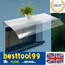 DIY Curved Window Awning Invisible Outdoor Front Door Overhang Canopy Clear