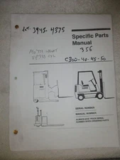 CLARK C300 40 50 356 USED CUST  Shop Copy SPN  PARTS MANUAL HAS PART  NUMBERS