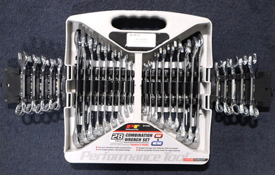 28 pc SAE & METRIC WRENCH SET by PERFORMANCE TOOL             W1093