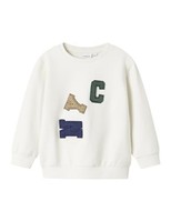 Jungen Sweatshirt Name IT Nmmnotus Ls Nreg, Cloud Dancer, GrößE 116