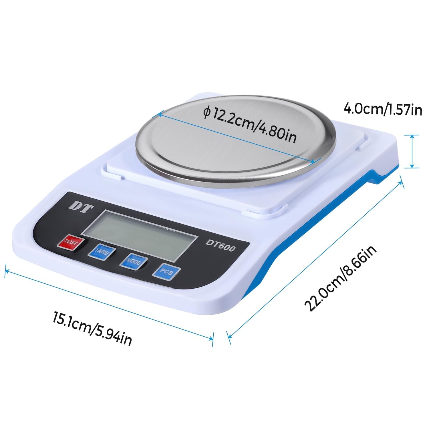 600g 1000g x 0.01g Analytical Balance Scale Lab Scale Digital High Precision New