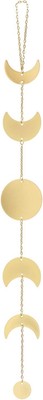 Mkono Moon Phase Wall Hanging Metal Boho Home Decor Vertical Chic Gold 