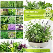 Herb Seeds 15-Pack - 4500+ Non-GMO Heirloom Seeds for Planting - Indoor & Outdo