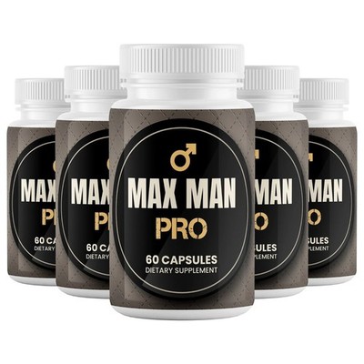 (5 Pack) Max Man Pro Advanced Male Health Supplement to Boost Energy & Endurance
