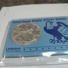 1998 $1 American Silver Eagle Dollar in a Littleton Holder