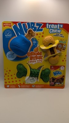 Nylabone Nubz Treat  N Chew Dog Toy Set 3 Pack Tough Rubber Chews Large Dogs NEW