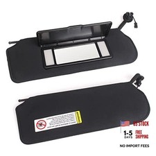Sun Visor Pair with Updated LED Lighted Vanity Mirror Compatible with Corvette