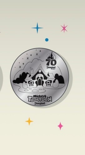 Disneyland 70th Anniversary Mickey's ToonTown Medallion w/ Case - 第 1/3 張圖片