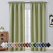 Blackout Curtains for Bedroom 90 Inch 50"W x 90"L Pack of 2 Sage Green