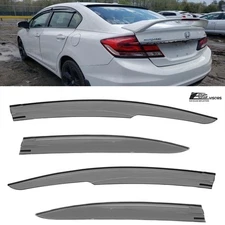 For 12-15 honda Civic 4DR Rain Guard Window Visors Mugen Style 2 SI sedan