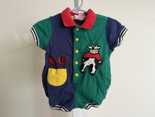 Vintage Gymboree Down on the Farm Romper - Size Newborn