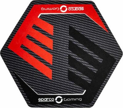 Sparco Office Chair Floor Mat Gaming Sim Racing Rally Gift Black/Red