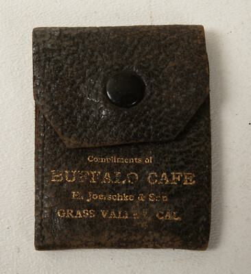 Buffalo Cafe Grass Valley California (B7A) Leather Coin Holder (JSF6) Joerschke