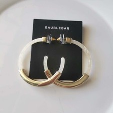 New 60mm Baublebar Resin Hoop Earrings Gift Fashion Women Party Holiday Jewelry