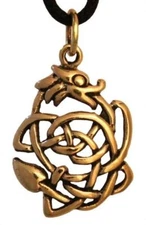 Small Lucky Dragon Dagan Pendant Bronze Symbol Jewelry NEW