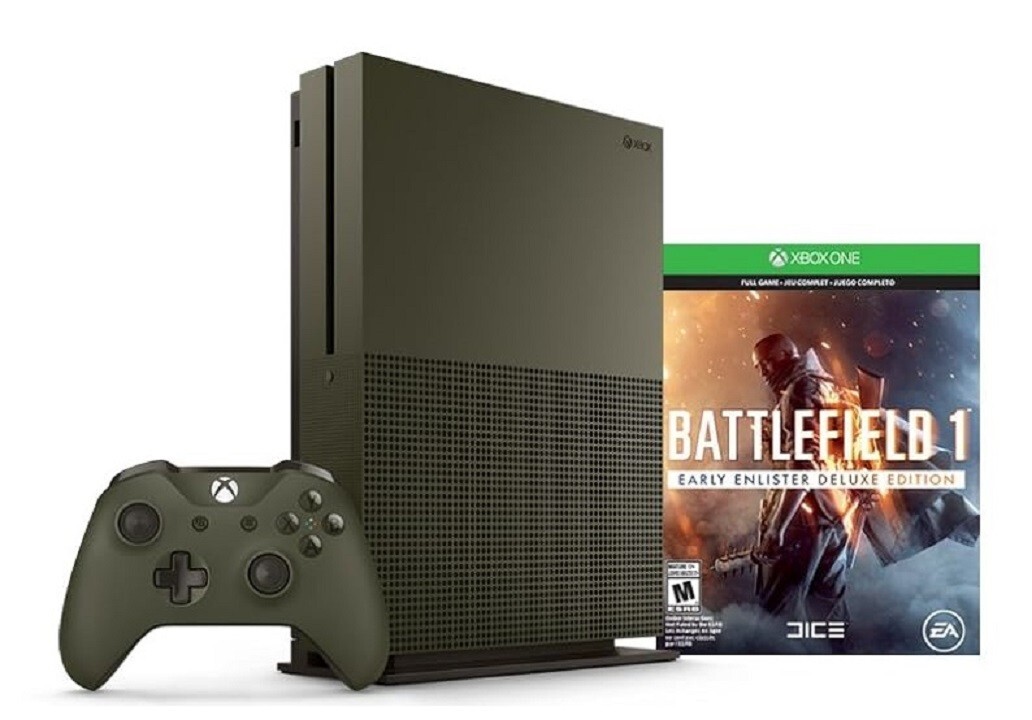 Microsoft Xbox One S Battlefield 1: Military Green Special Edition