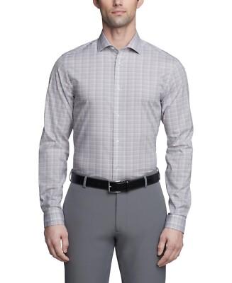 calvin klein steel plus dress shirt Calvin Klein Steel Plus Regular Fit Modern Pin Cord Dress Shirt Men's 17 32-33