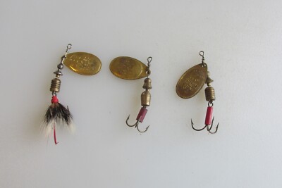 Lot #17000 Set Of Three Vintage Mepps #2 Spinners Fair/Good Condition