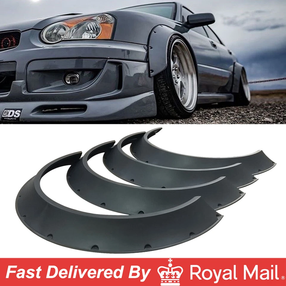 KYOSTAR 4Pcs ABS Fender Flares School Wheel Arches Extension 80cm+60cm Length Universal
