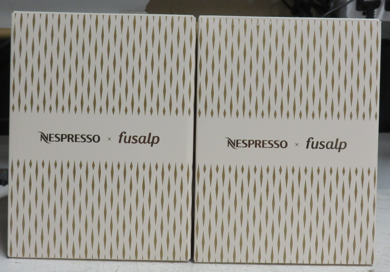 2-Nespresso X Fusalp 335mL GLASS BARISTA COCKTAIL Martini Limited (NEW)! PAIR!